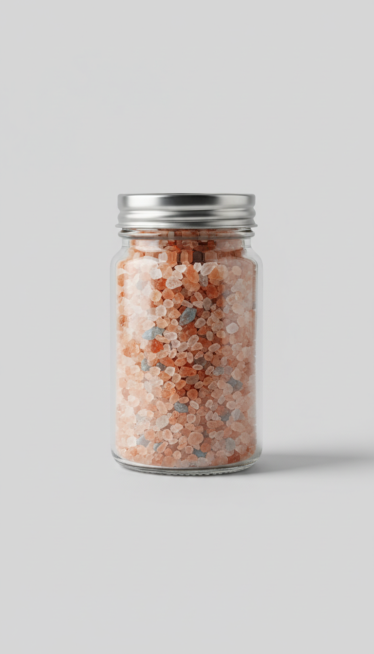 Himalayan Pink Salt Glass Jar