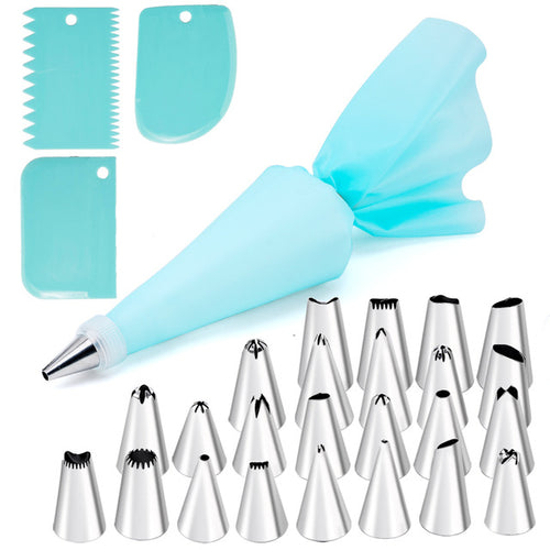 14-Piece Stainless Steel Cake Decorating Kit