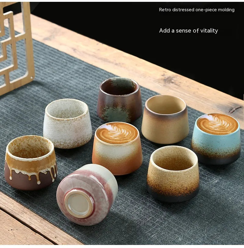 Retro Stoneware Ceramic Cup